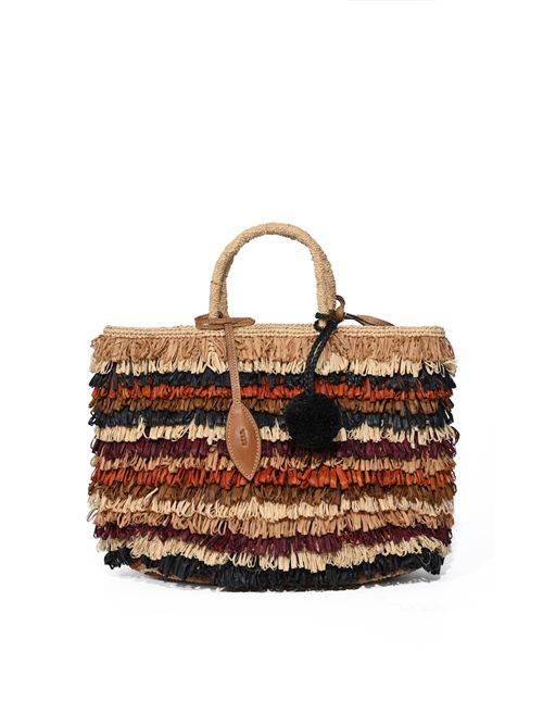 Borsa Keisha Large in rafia Multiland AFAR | KEISHA LMULTILAND